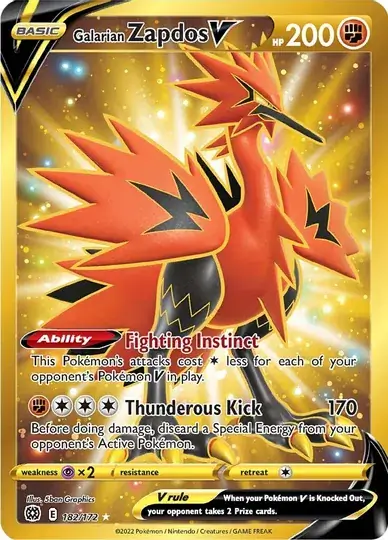 Galarian Zapdos V 182 Normal