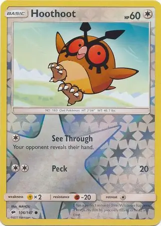 Hoothoot Reverse Holo 106 Normal