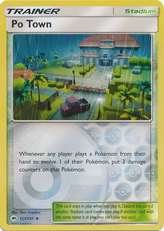 Po Town Reverse Holo 121 Normal
