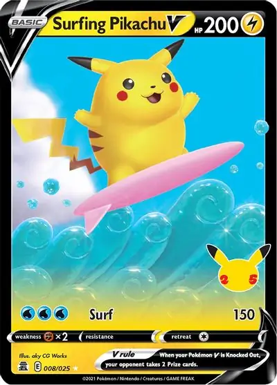 Surfing Pikachu V 008 Normal