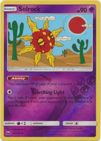 Solrock Reverse Holo 62