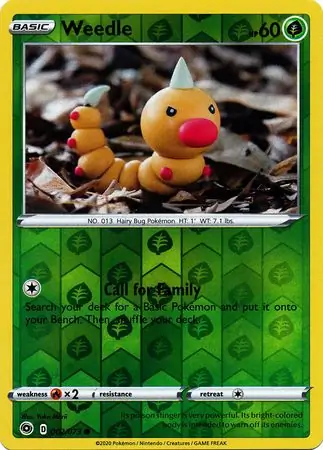 Weedle Reverse Holo 002 Normal