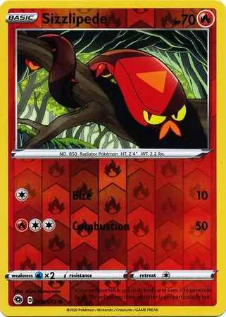 Sizzlipede Reverse Holo 009 Normal