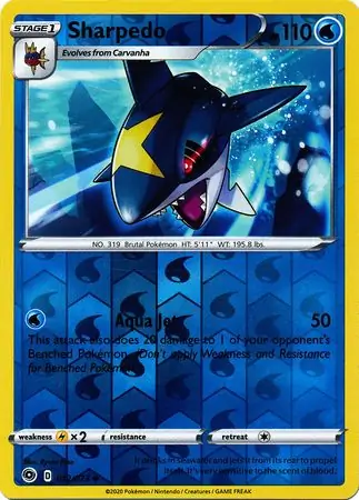 Sharpedo Reverse Holo 012 Normal