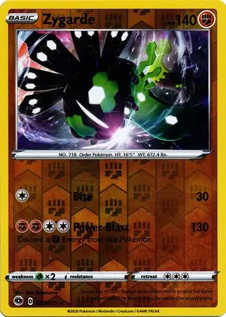Zygarde Reverse Holo 028 Normal