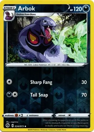 Arbok Reverse Holo 034 Normal