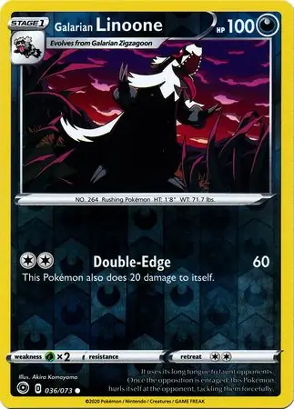 Galarian Linoone Reverse Holo 036 Normal