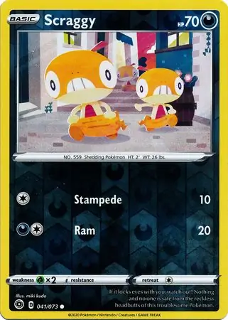 Scraggy Reverse Holo 041 Normal