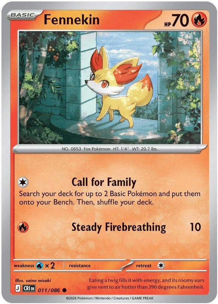 Fennekin 011 Reverse holo