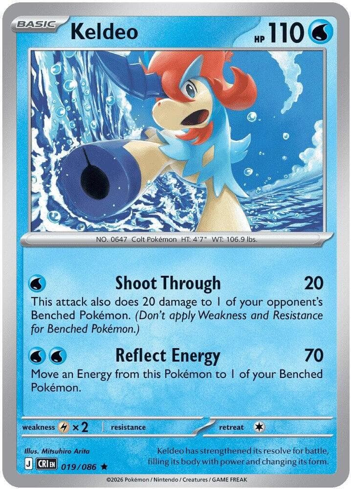 Keldeo 019 Reverse holo