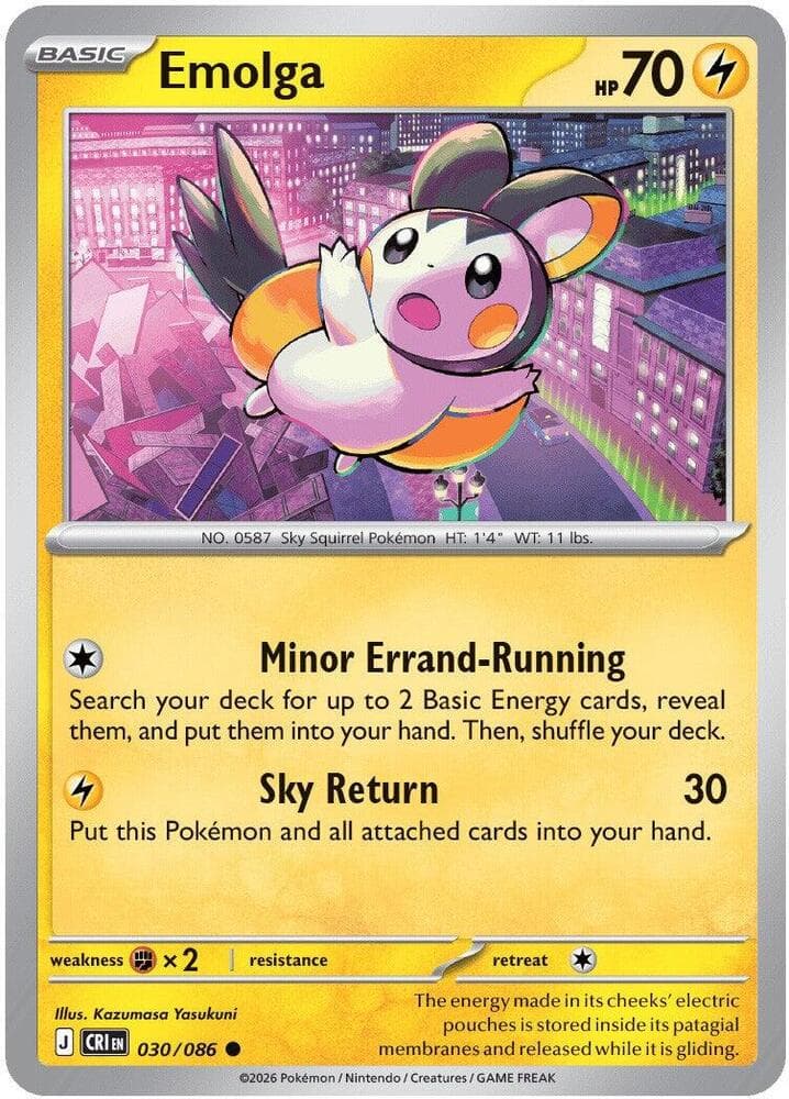 Emolga 030 Reverse holo