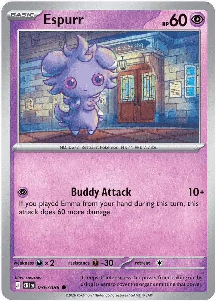 Espurr 036 Reverse holo