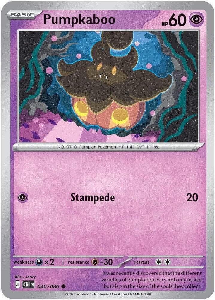Pumpkaboo 040 Reverse holo