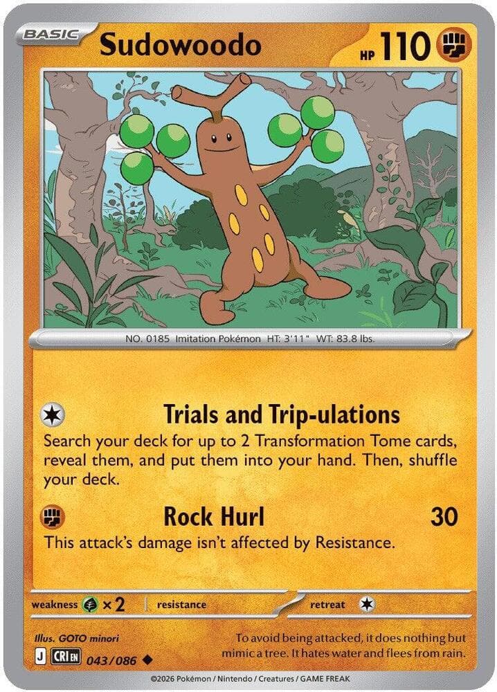 Sudowoodo 043 Reverse holo