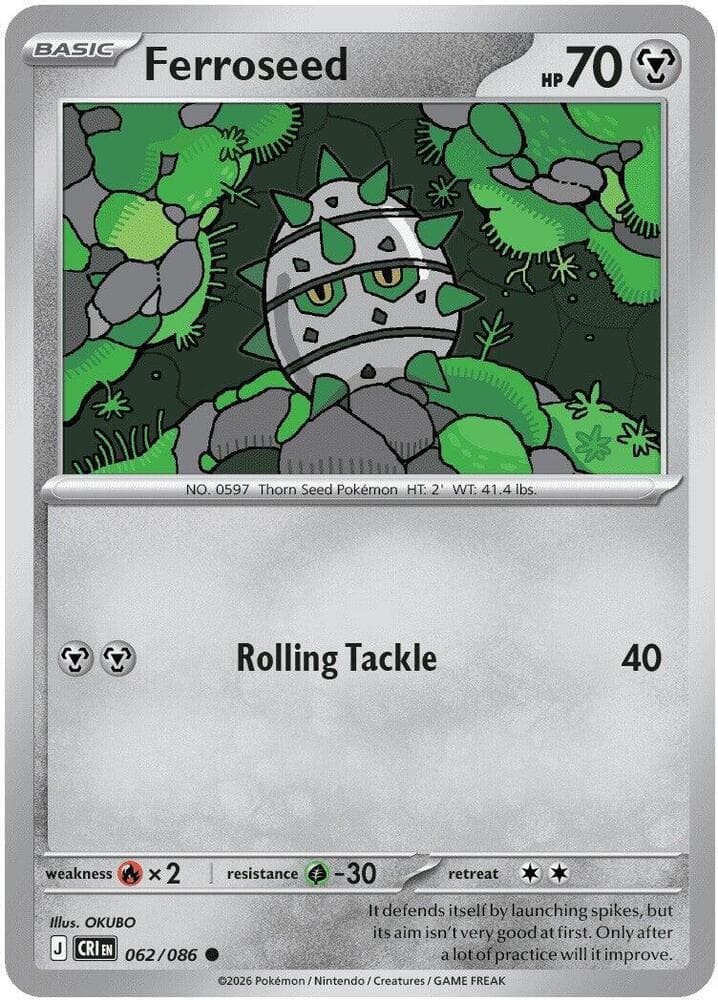 Ferroseed 062 Reverse holo