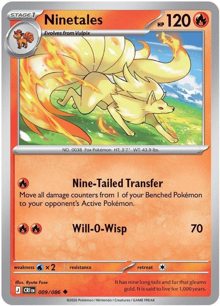 Ninetales 009 Reverse holo