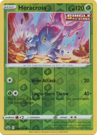 Heracross Reverse Holo 006 Normal