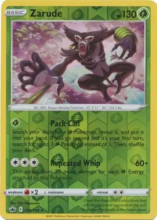Zarude Reverse Holo 019 Normal