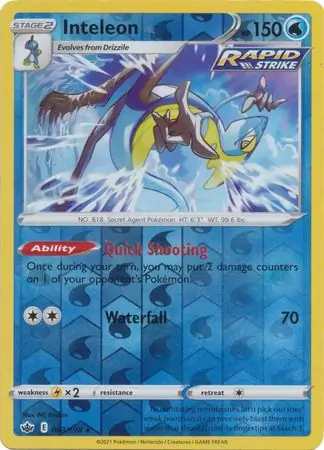 Inteleon Reverse Holo 043 Normal