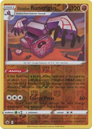 Galarian Runerigus Reverse Holo 083 Normal