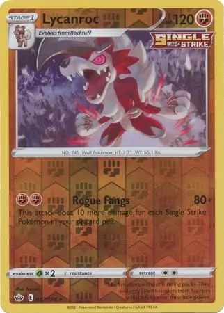 Lycanroc Reverse Holo 087 Normal