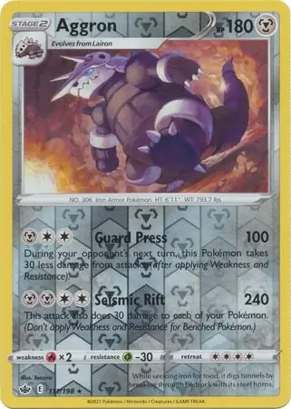 Aggron Reverse Holo 111 Normal