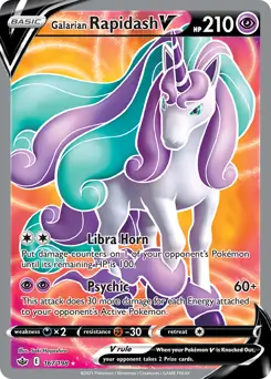 Galarian Rapidash V Full Art 167 Normal