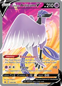 Galarian Articuno V Full Art 169 Normal