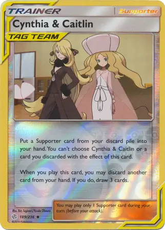 Cynthia & Caitlin Reverse Holo 189