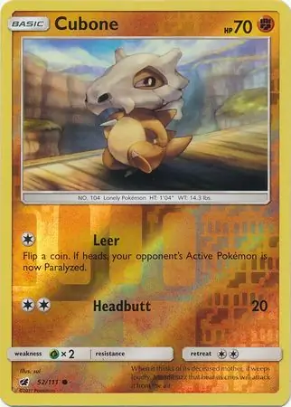 Cubone Reverse Holo 52