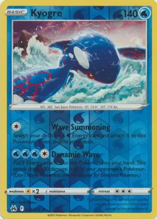 Kyogre Reverse Holo 036