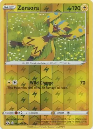 Zeraora Reverse Holo 052 Normal