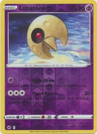 Lunatone Reverse Holo 062 Normal