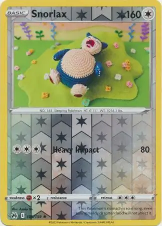 Snorlax Reverse Holo 109