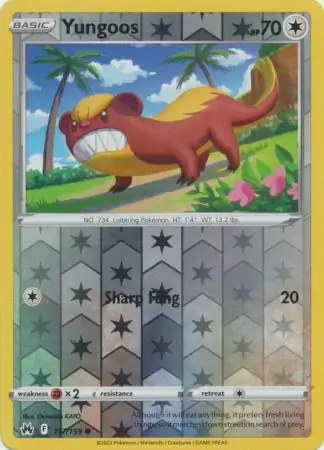 Yungoos Reverse Holo 117 Normal