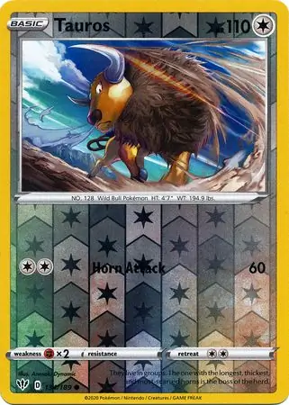 Tauros Reverse Holo 134 Normal