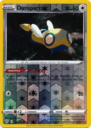 Dunsparce Reverse Holo 137 Normal