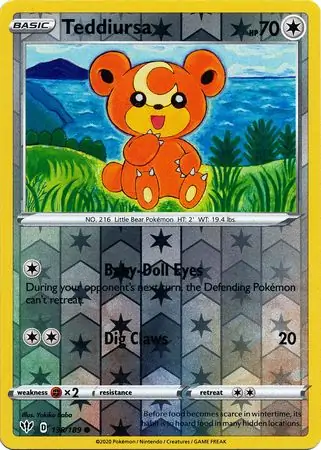 Teddiursa Reverse Holo 138 Normal