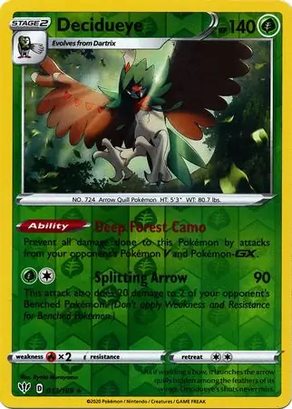 Decidueye Reverse Holo 013