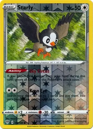 Starly Reverse Holo 145 Normal
