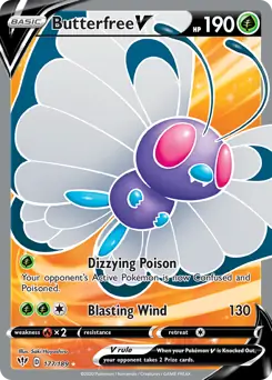 Full Art Butterfree V 177 Normal