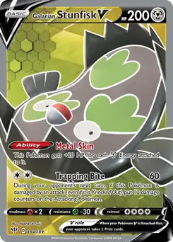 Full Art Galarian Stunfisk V 184