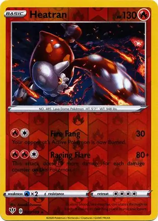 Heatran Reverse Holo 025 Normal