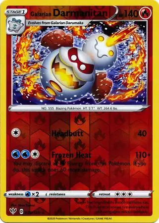Galarian Darmanitan Reverse Holo 028 Normal
