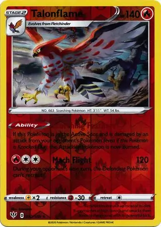 Talonflame Reverse Holo 032 Normal