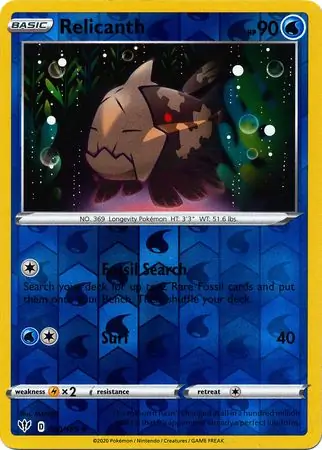 Relicanth Reverse Holo 040 Normal