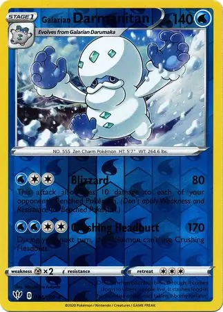 Galarian Darmanitan (44) Reverse Holo 044 Normal