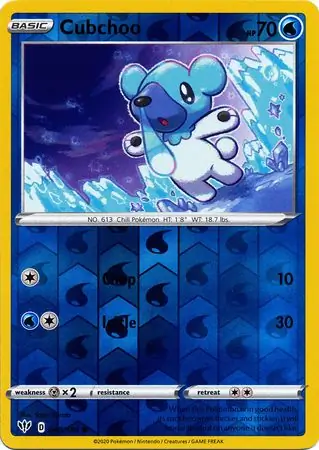 Cubchoo Reverse Holo 048