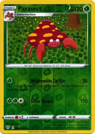 Parasect Reverse Holo 004 Normal