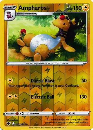 Ampharos Reverse Holo 057 Normal